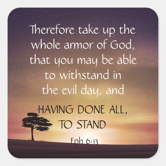 Inspirerend activeringsbijbelscripts vierkante sticker (Voorkant)