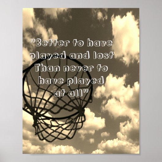 Inspirerend Afbeelding Netball Quote Poster (Voorkant)