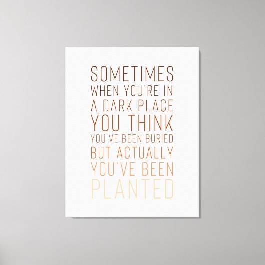 Inspirerend afdrukken op Canvas (Voorkant)