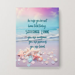 Inspirerend affirmaties gepersonaliseerd button