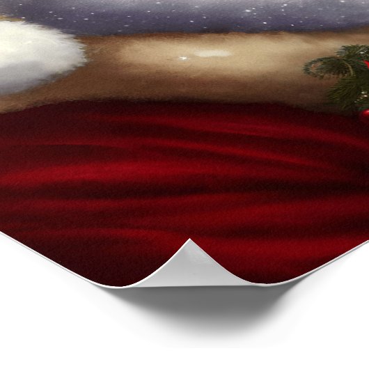 Inspirerend Afrikaans Amerikaans Kerstman Poster (Hoek)