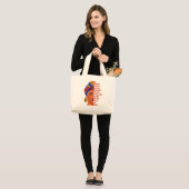Inspirerend Afro-Amerikaanse vrouw met citaat Grote Tote Bag (Voorkant (model))