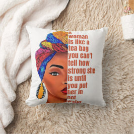 Inspirerend Afro-Amerikaanse vrouw met citaat Kussen