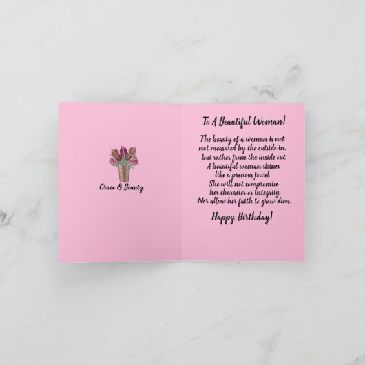 Inspirerend Afro-Amerikaanse vrouw Verjaardag Kaart (Binnen)