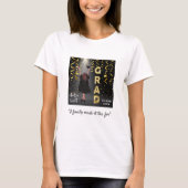 Inspirerend Afstuderen en Trots Meisje Goud Custom T-shirt (Voorkant)