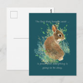 Inspirerend Alles zal oké Bunny Quote zijn Briefkaart (Voorkant / Achterkant)