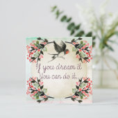 Inspirerend als je het droomt Waterverf Feestdagenkaart (Staand voorkant)