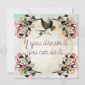 Inspirerend als je het droomt Waterverf Feestdagenkaart (Voorkant)