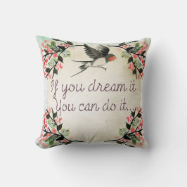 Inspirerend als je het droomt Waterverf Kussen