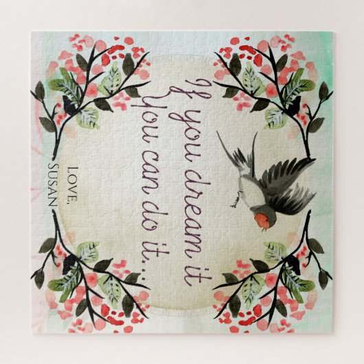 Inspirerend als je het droomt Waterverf Legpuzzel (Horizontaal)