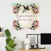 Inspirerend als je het droomt Waterverf Poster (Thuiskantoor)