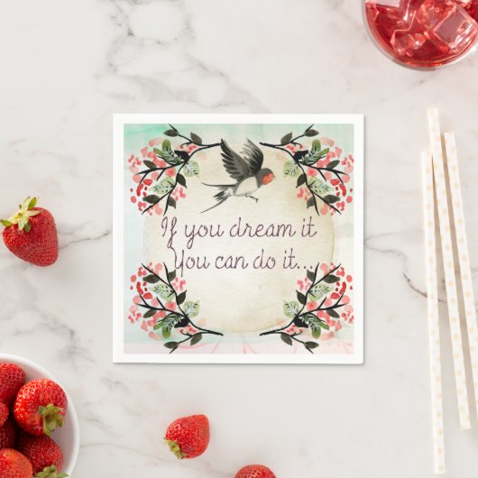 Inspirerend als je het droomt Waterverf Servet (Insitu)