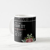 Inspirerend "Als je het kunt dromen" afstuderen op Koffiemok (Voorkant links)