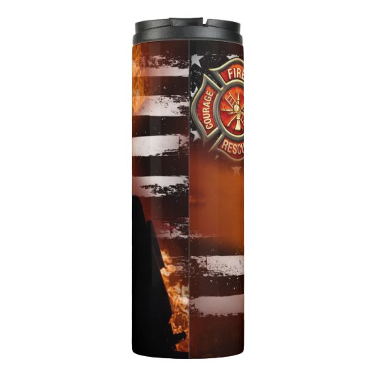 Inspirerend-Amerikaanse Mok van brandweermannen (Achterkant)