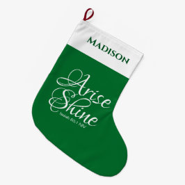 Inspirerend Arise en Shine Faith Green Grote Kerstsok