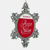 Inspirerend Arise en Shine Faith Red Tin Sneeuwvlok Ornament (Links)