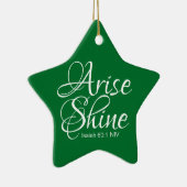 Inspirerend Arise en Shine Faith Star Keramisch Ornament (Rechts)