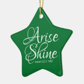 Inspirerend Arise en Shine Faith Star Keramisch Ornament (Links)