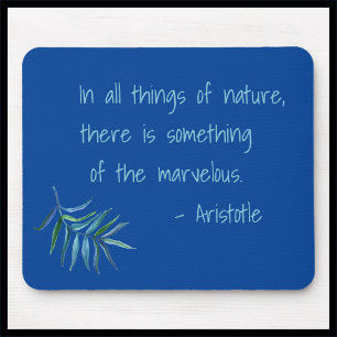 Inspirerend Aristoteles Natuur Citaat Muismat