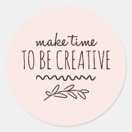 Inspirerend artiest en maker ronde sticker