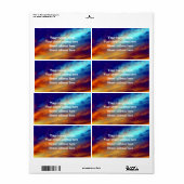Inspirerend avondhemel groot adreslabel etiket (Full Sheet)