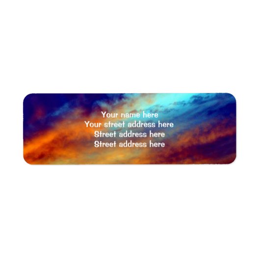Inspirerend avondhemeladreslabel etiket (Voorkant)
