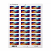 Inspirerend avondhemeladreslabel etiket (Full Sheet)