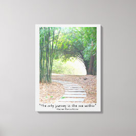 Inspirerend baanvak met Zen Quote Bamboo Canvas Afdruk