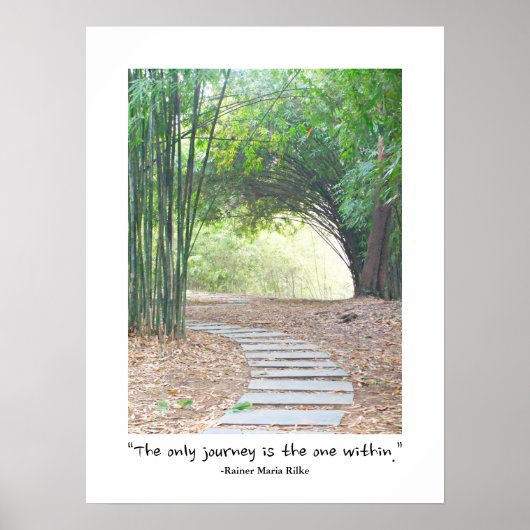Inspirerend baanvak met Zen Quote Bamboo Poster (Voorkant)