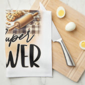 Inspirerend bakken is mijn Superpower Theedoek (Quarter Fold)