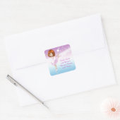 Inspirerend Ballerina - Kleine meisjes met dromen Vierkante Sticker (Envelop)