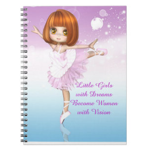 Inspirerend Ballerina Little Girls Droomquote Notitieboek