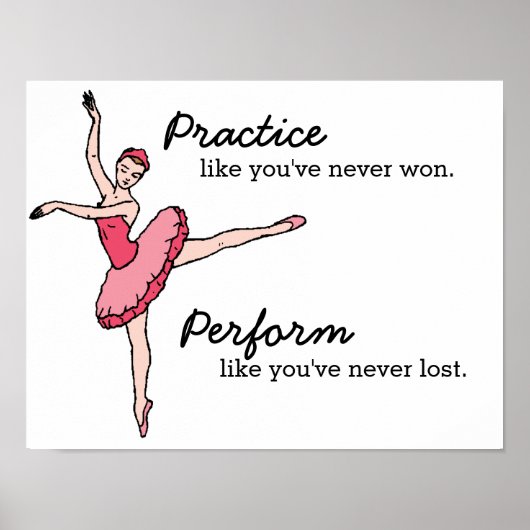 Inspirerend Ballet Dancer Poster (Voorkant)