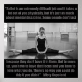 Inspirerend Ballet Poster Misty Copeland Quote (Voorkant)