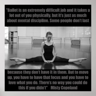Inspirerend Ballet Poster Misty Copeland Quote