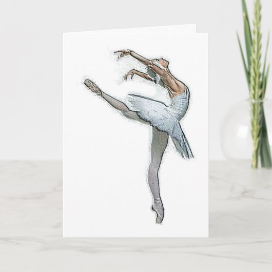 Inspirerend balletdanser kaart (Voorkant)
