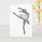 Inspirerend balletdanser kaart (Gele Bloem)
