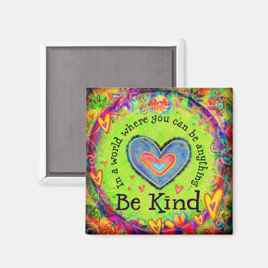 Inspirerend  Be Kind Inspirivity Magnet (Voorkant / Achterkant)
