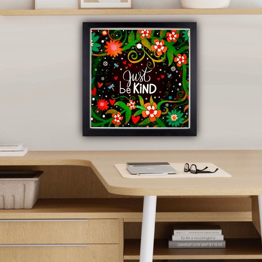 Inspirerend Be Kind Quote Floral Classroom Poster