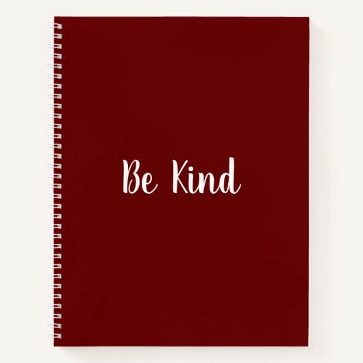 Inspirerend Be Kind School Notitieboek (Voorkant)