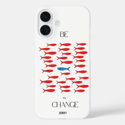 Inspirerend "Be the Change" Motivatie Case-Mate iPhone Case (Achterkant)