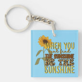 Inspirerend Be the Sunshine Wordart Sleutelhanger (voorkant)