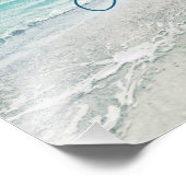 Inspirerend Beach Dreams Quote Retro Ocean Waves Foto Afdruk (Hoek)