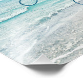 Inspirerend Beach Dreams Quote Retro Ocean Waves Foto Afdruk (Hoek)