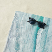 Inspirerend Beach Dreams Quote Retro Ocean Waves Strandlaken (In situ)