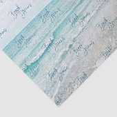 Inspirerend Beach Dreams Quote Retro Ocean Waves Tissuepapier (Detail)