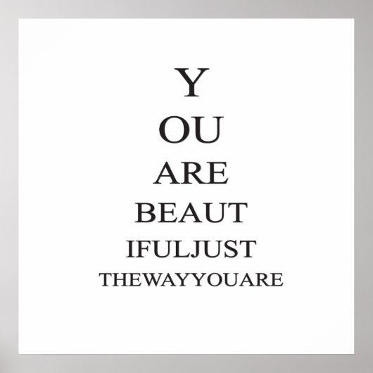 Inspirerend Beauty Love Quote Poster (Voorkant)
