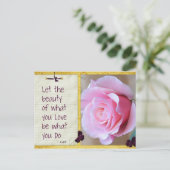 Inspirerend Beauty Rumi Roos Briefkaart (Staand voorkant)