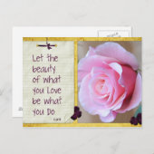 Inspirerend Beauty Rumi Roos Briefkaart (Voorkant / Achterkant)