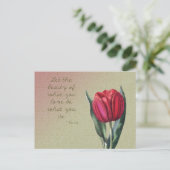 Inspirerend Beauty Tulip Briefkaart (Staand voorkant)